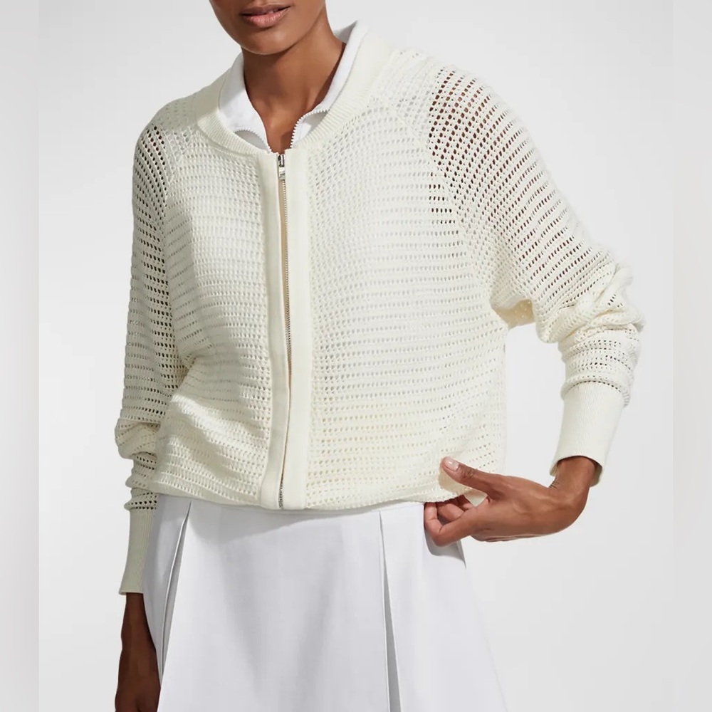 Varley open knit sweater jacket Size small